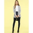 thumbnail image 5 of Made by Johnny Women's Casual Soft Drape Open Front Lightweight Long Sleeve Cardigan XL HEATHER_GREY, 5 of 6