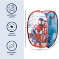 thumbnail image 3 of Disney Jr. Spidey and His Amazing Friends Cesto de almacenamiento y lavandería emergente, 21" de alto x 13.5" de ancho x 13.5" de largo, 3 of 5