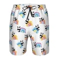 thumbnail image 3 of Logiee Panda And Rainbow Print Mens Swim Trunks Quick Dry Board Shorts,Breathable Hawaii Beach Shorts Swimwear Bathing Suits-XX-Large, 3 of 6
