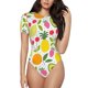 thumbnail image 1 of Fotbe Avocado And Pineapple Body de Mujer con Cuello Redondo y Mangas Cortas, Sin Mangas Ajustado, Suave, Cómodo y Básico-XX-Large, 1 of 7