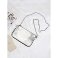 thumbnail image 6 of LAVA Women's Beaded Chain Decorated Crossbody Bag Shoulder Bag For Workers Outdoors, Travel, Outings,Perfect for Office (Silver), 6 of 7