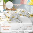 thumbnail image 2 of Queen 4 Piece Bedding Set Pastoral Sunflower Green Eucalyptus Leaves Soft Breathable Duvet Cover and Pillowcase,Sunshine Quote Duvet Cover Set Washable Bed Sheets for Bedroom Dormitory Guest Room, 2 of 9