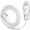 White, variant on 3 Ft White 360° Rotating Flat Plug Heavy Duty 14 Gauge Air Conditioner Extension Cord, Slim Low Profile Design with Wall Mount & Hanging Loop for Window & Portable AC Units and Appliances