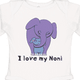 thumbnail image 4 of Inktastic I Love My Noni Elephant Purple Blue Boys Long Sleeve Baby Bodysuit, 4 of 5