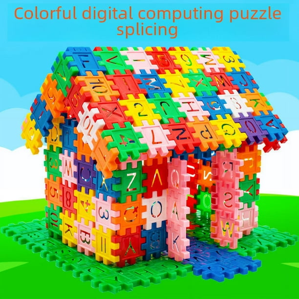 Juguetes educativos para niños, bloques de construcción de casas