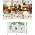 thumbnail image 6 of Christmas Placemats Set of 6 Xmas Balls Starfish Christmas Placemats for Dining Table Pine Needles Marine Life Snowy Beige Table Mat Winter Holiday Home Party Kitchen Table Decorations, 6 of 6
