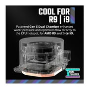 Cooler Master MasterLiquid 360L Core 120mm ARGB Close-Loop AIO Liquid CPU Cooler with Gen S Dual Pump and Cryofuze Thermal Paste (Black)