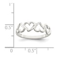 thumbnail image 2 of Sterling Silver D/C Heart Ring - Size 6, 2 of 2