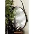 thumbnail image 2 of DecMode 25"W, 31"H Round Wall Mirror, Black, 2 of 10