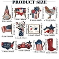 thumbnail image 2 of 12 Decorative Wooden Signs, Patriotic American Themed Designs with Stars Stripes Gnomes Trucks Roosters, for Independence Day Fourth of July Memorial Day Home Wall Decor - Walmart Exclusive, 2 of 8