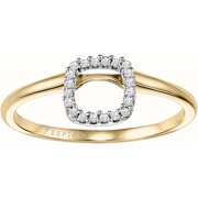 Keepsake Charming Square Diamond Accent Enhancer Ring in 10kt Yellow Gold