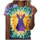 thumbnail image 1 of Tops de Cuello Redondo para las Mujeres de Moda Suelto Casual Relajantemente Impresa Camiseta de Manga Corta Top Casual Tops Sueltos para las Mujeres, 1 of 5