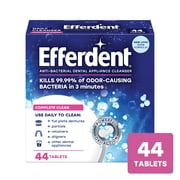 Efferdent Retainer & Denture Cleaner Tablets, Complete Clean , 44 Count