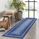 thumbnail image 1 of Garvee Alfombra Pasillera de 2'x6' con Estampado Trenzado, Lavable a Máquina, Antideslizante, Alfombras Pasilleras para Recámara, Cocina, Pasillo, Cuarto de Lavado, Azul Marino, 1 of 7
