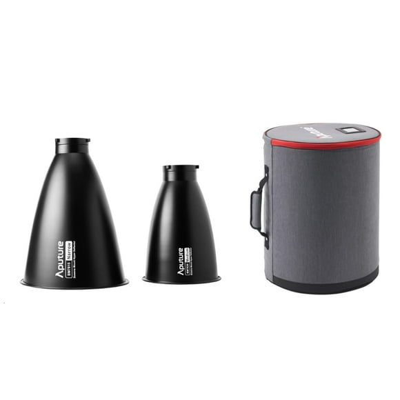 Kit de reflectores Aputure Storm 1200x de 15° y 30° con funda