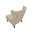 thumbnail image 3 of Enza Home Piedra Contemporary Wood & Fabric Armchair in Cream/Brown, 3 of 3