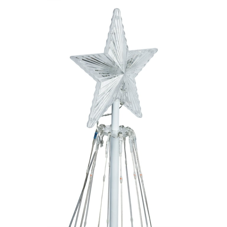 Alpine Corporation 4' Pre-Lit Artificial Wire Christmas Tree with Star, Silver