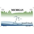 thumbnail image 1 of Smart Blonde MP-1118 Michigan State Background Metal Novelty Motorcycle License Plate, 1 of 1