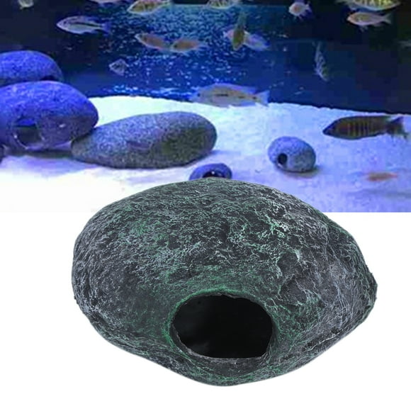 Aquarium Cave Decorations, Simulation Stone Resin Aquarium Hideout Vivid Ornaments Cichlid Avoiding Tank for Aquarium Decor for Fish for Aquarium