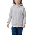thumbnail image 4 of Trupants Girls Gray Warm Hoodie - 100% Polyester Heart Graphic Zip Up Sweatshirt with Kangaroo Pocket, Loose Fit for Girls 4-14 Years,Size 11-12T, 4 of 8