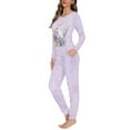 thumbnail image 2 of FKELYI Aesthetic Long Sleeve Pajamas 2 PCS Flower Rabbit Durable Sleepwear for Women Pajama Set Happy Easter Elastic Hoilday Long Sleeve Women Pjs Size 5XL, 2 of 4