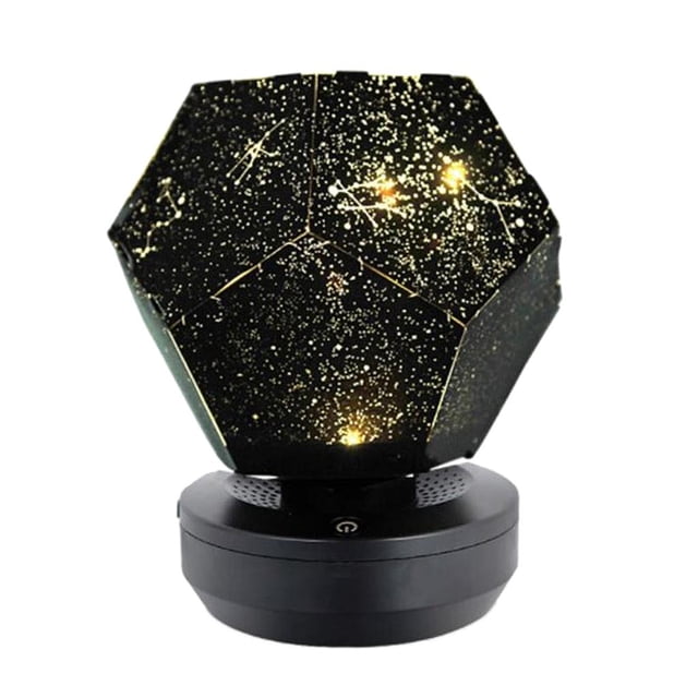Lámpara de Noche Macarena Proyección Star Night Light Luz amarilla de batería 138x138x82mm