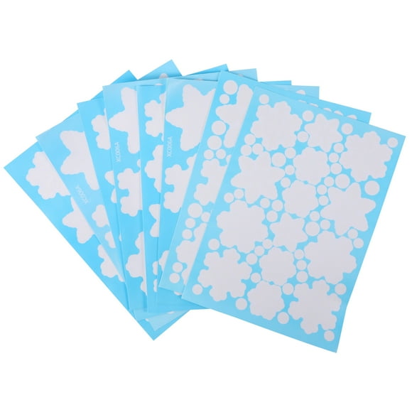 4 Feuilles de Fenêtre de Noël S'Accroche Flocons de Neige Décalcomanies de Fenêtre Autocollants Statiques de Fenêtre