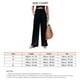 thumbnail image 5 of Pantalones de mujer de color puro para uso diario, citas y playa: pantalones anchos elásticos de cintura alta en color negro, talla S, 5 of 5