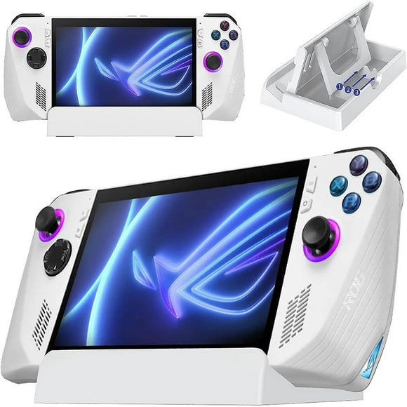 Compatible With Asus Rog Ally Stand,foldable Non-slip Portable Holder Playstand For Rog Ally Console/tablet/phone/switch/switch Oled/lite, White