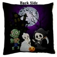 thumbnail image 2 of PKQWTM Halloween grim reaper skull bride zombie haunted castle Reversible Mermaid Cushion Cover Home Decor Sequin Pillow Case Size 18x18 inches, 2 of 2