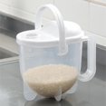 thumbnail image 5 of No Hand Wash Rice Rinser, Plastic Multifunction Rice Sieve with Lid and Basin, Quick Drain Non Slip Kitchen Tool forWashing and Storing Rice, 5 of 10