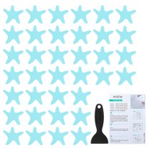 Uxcell Bathtub Non Slip Stickers Safety Shower Floor Anti Slip Stickers with Adhesive Decals Scraper for Bath Tub Shower Blue