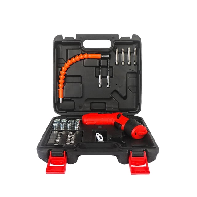 Yeacher Tournevis Sans Fil 47 Pcs 3,5 Nm Ensemble de Tournevis Électriques 3. Clé à Cliquet Rechargeable USB 1800 mAh avant à DEL Réglable 2 Positions avec Boîte de Transport