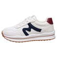 thumbnail image 5 of Rokment Womens Memory Foam Platform White Fashion Sneakers Walking Running Shoes 2026 Spring Fall Trendy Comfortable Leather Chunky Tennis Casual Shoes Blue Size 6.5, 5 of 7