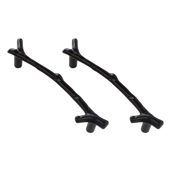 Raindrops  2 Pcs Cabinet Decor Dresser Handles Tree Branch Smooth Edge Knobs