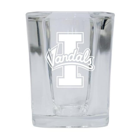 

R & R Imports SGSE2-C-IDA20 Idaho Vandals 2 oz Square Shot Glass Laser Etched Logo Design - Pack of 2