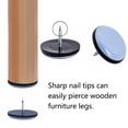 thumbnail image 4 of TOP-MAX 40PCS Mini Chair Leg Floor Protectors, Round Glide Protective Pads for Wooden Furniture (25mm/1.0in), 4 of 8