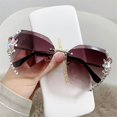 thumbnail image 1 of Luxury Brand Design Vintage Rimless Rhinestone Sunglasses Women Men Fashion Sun Glasses Oversized Sunscreen Shades, 1 of 5