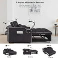 thumbnail image 4 of Sleek Gray Pull Out Couch with Charging Stations | Sofa Bed for Apartment, 4 of 10