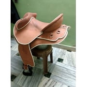 Half breed Handmade Rough Out Leather Australian Stock Saddle: Trail & Endurance Riding