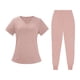 thumbnail image 5 of Conjunto de uniforme de enfermera para mujer, ligero, clásico, con bolsillos, para salón de belleza Rosa, 5 of 9