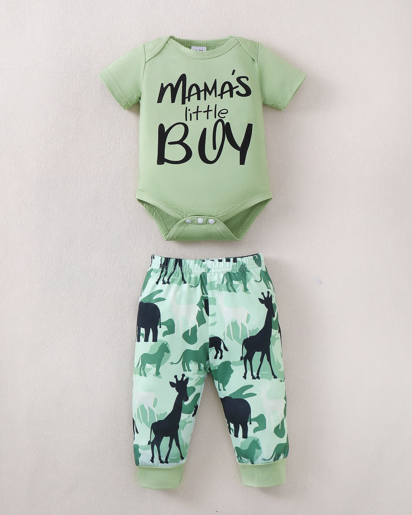 KIMI BEAR Preemie Baby Boys Layette Set 5 Packs Shower Gift Sets Romper Top Pants Set Short Sleeves Tops Letter Print Camouflage Outfits Clothing Summer 10pcs Essential Clothes Multicolor