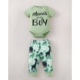 thumbnail image 6 of KIMI BEAR Preemie Baby Boys Layette Set 5 Packs Shower Gift Sets Romper Top Pants Set Short Sleeves Tops Letter Print Camouflage Outfits Clothing Summer 10pcs Essential Clothes Multicolor, 6 of 11