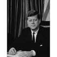 thumbnail image 2 of Vector portrait of John F. Kennedy sitting at his desk Poster Print, 2 of 2