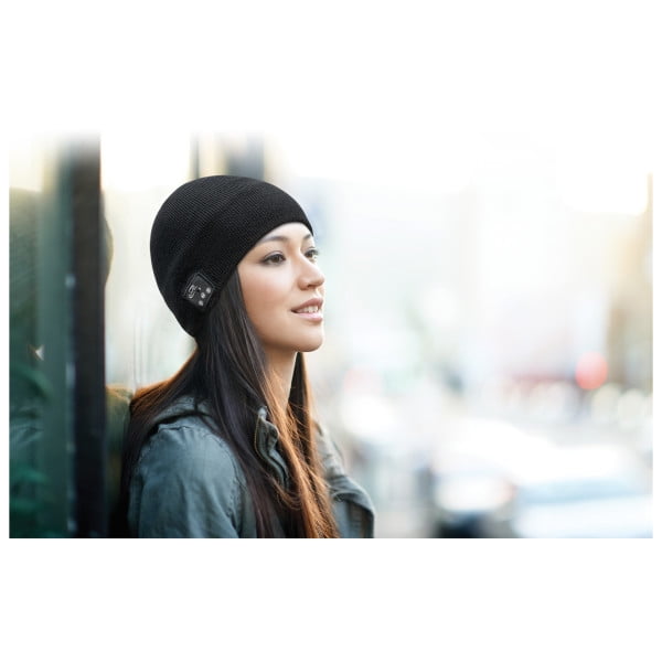 iLive Wireless Bluetooth Beanie with Earbud Speakers and Microphone, IAKB45B, Black