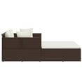 thumbnail image 2 of vidaXL Sunbed with Cushions Brown 182x118x63 cm Poly Rattan, 2 of 5