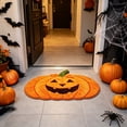 thumbnail image 4 of LEFXSMR Fall Decor Bathroom Rugs Pumpkin Shaped Non-Slip Bath Mat Thanksgiving Decorations Soft Area Rug for Front Door Porch Entryway, Orange, 4 of 6