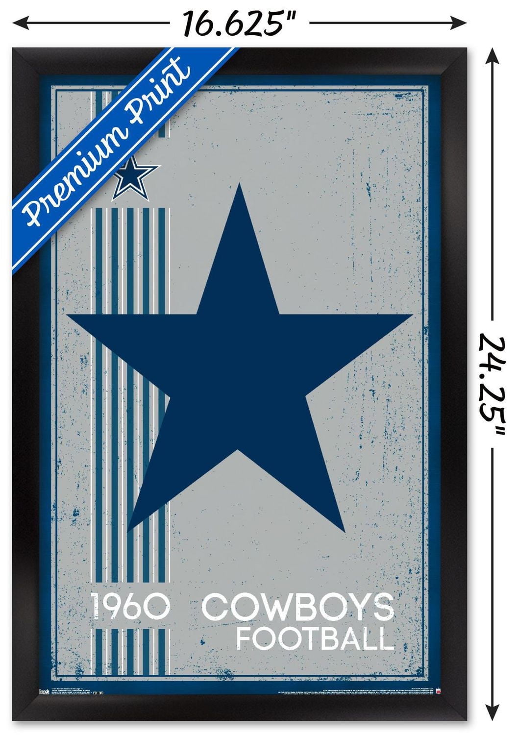 NFL Dallas Cowboys - Retro Logo 14 Wall Poster, 22.375" x 34"