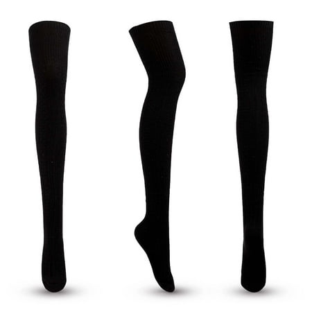 

Zedker Socks For Women Autumn Winter Women Striped Solid Color Cotton Knit Over-the-knee Stockings Clearance