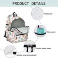 thumbnail image 4 of Dinosaur and Floral White Pattern Backpack for School, Cute School Bag with Adjustable Shoulder Straps and Padded Back, 13.4"x11"x4.7", 4 of 5